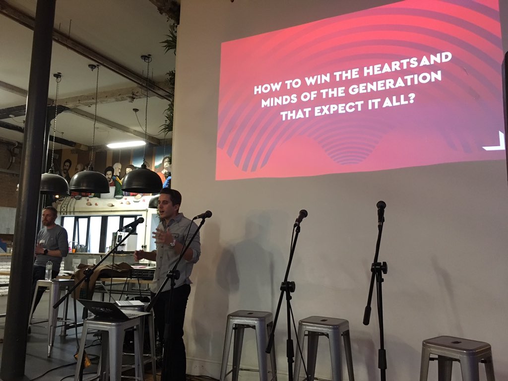 DigitalSportUK's tweet photo. First up @TheSocialChain on how we win the hearts and minds of younger audiences. #DSManchester https://t.co/UnWLFVvnuX
