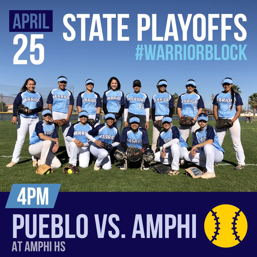 PuebloAthletics's tweet photo. #PuebloSoftball qualifies for Conference Play-In Tournament! Warriors will face #Amphi tomorrow at 4PM. Let’s go @WarriorBlock!

🎟 $5/Students | $10/Adults
5 Under/ Free https://t.co/U8aNv0gOjE