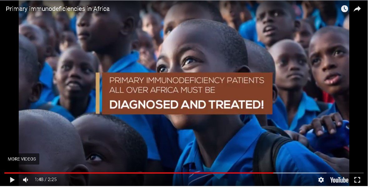 Big shout out to #PID patients in Africa! 
This #WPIW IPOPI is launching an awareness video about #primaryimmunodeficiencies in Africa. 
Testing, diagnosing and treating PIDs is possible. 
Watch it on tv.ipopi.org and RT   @tdkdieye @PiNSA_ZA