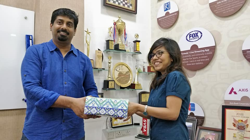 TechShu's tweet photo. On #hospitalityday #TechShu is awarding the #Hospitality person of the year to our #HR. She has taken care of the team - arranging #yoga classes for the team, introducing open canteen, impromptu #teambuilding activities #LifeAtTechShu #AgencyLife https://t.co/ODxYVUJ4nm