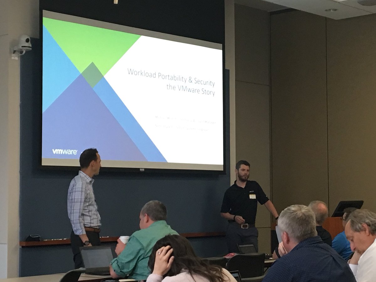 CWS_Auburn's tweet photo. @vMiklm @VMnate talking about @VMware.  #AUTechTalks https://t.co/NQWzZoEwgU