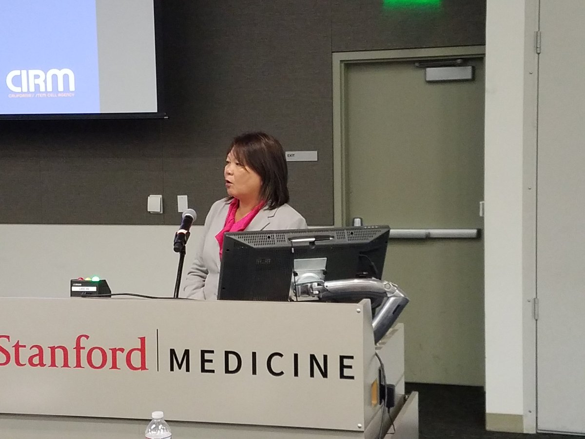 StanfordCVI's tweet photo. Maria Millan, President and CEO of California Institute of Regenerative Medicine, speaking at #SDDS2018, on "Acceleration Through Partnership", @StanfordCVI @CIRMnews. https://t.co/BnVVbGweUR
