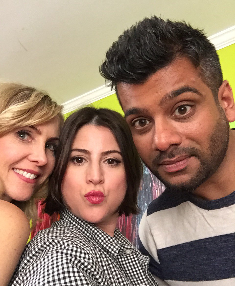 The #Dealbreakers cast is making pretty (maybe more like funny) faces on set. 😆 Love to get to work with amazing people like <a href="/crackley/">Courtney Rackley</a>  &amp; <a href="/sunkrishbala/">Sunkrish Bala</a> - we are having a blast. 
#webseries #relationships #thestruggleisreal #love #dating #fun #tuesdayshinanigans