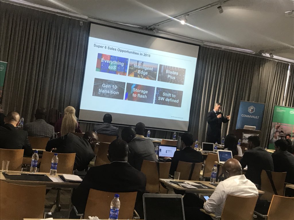ShadesofMervis's tweet photo. Cross section of the hall. HPE partners and distributors attentive as Seb takes us on the Super Six Sales Opportunities for FY2018 #HPEAFRICATOUR #HPENIGERIA @HPE_Partner https://t.co/3Xeu7rbe5W