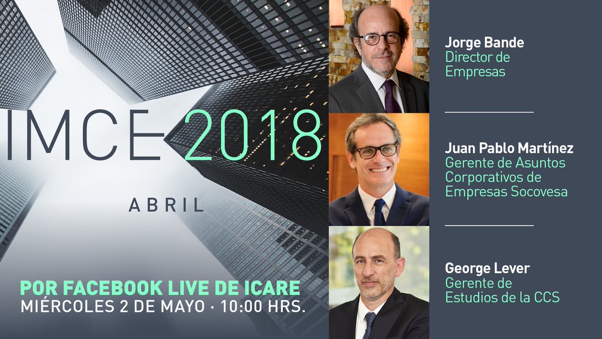 CONFIANZA EMPRESARIAL | Llega el momento de analizar la confianza empresarial, proyectar mayo y conocer tus opiniones. Suscríbete aquí para ver EN VIVO este evento: icare.cl/suscripcion/ cc <a href="/georgelever/">George Lever</a> <a href="/jpmartinezg/">Juan Pablo Martinez</a>