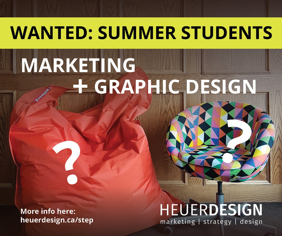 YOUthenticBrand's tweet photo. HeuerDesign is looking for two summer students to join the team from May to August Find out more https://t.co/JseB6KwNjP #RedDeer #summerjob @acad 😎 https://t.co/1RWC1hCgK2