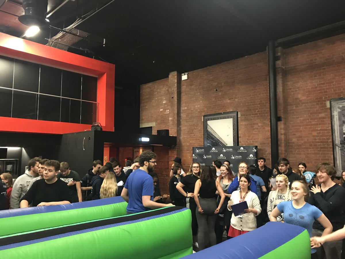 lincolnSU's tweet photo. And the engine shed is full of inflatable madness!!!! #SUActivityWars #WeAreLincoln https://t.co/gTNMgtBMiJ