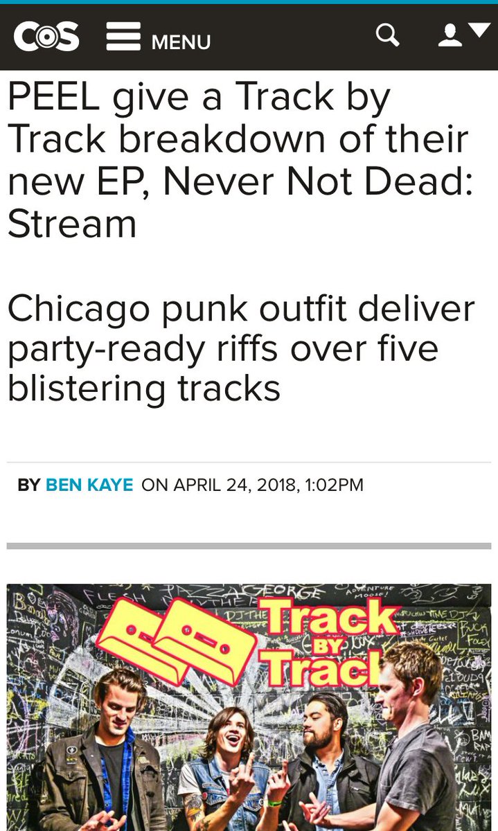 peelrules's tweet image. NEVER NOT DEAD is streaming at @consequence NOW! The whole shebang! Check it out before the release show 4/29 at @Schubas --&amp;gt; bit.ly/2I0lsAI
