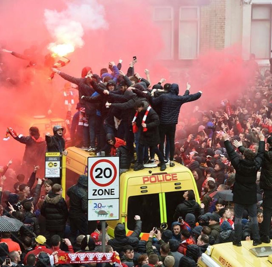 Liverpool fans tonight pre match.