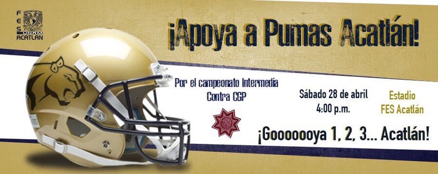OnefaMX's tweet photo. Final #Intermedia2018
CONFERENCIA BLANCA

@FES_ACATLAN 7-0) vs. @CentinelaOfl (5-2): Sábado a las 16:00 horas, Estadio Principal de la FES-Acatlán, Naucalpan de Juárez, Estado de México.

En Temporada regular: @PumasAcatlan 45-6 Centinelas (Jornada 2, 9 de Marzo en FES-Acatlán https://t.co/i3rV3LlAf4