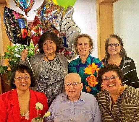StMarysU's tweet photo. Happy 92nd birthday to Father John A. Leies! He was StMU prez from 1985-88. 💛🐍💙 https://t.co/iysJ3QCS8l