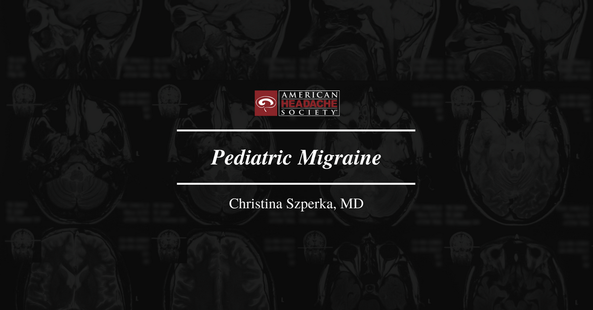AHS Member Christina Szperka MD recently discussed #pediatric #migraine with @AMFMigraine. Click the link for insights on symptoms, treatment and more. buff.ly/2Flt6qZ
