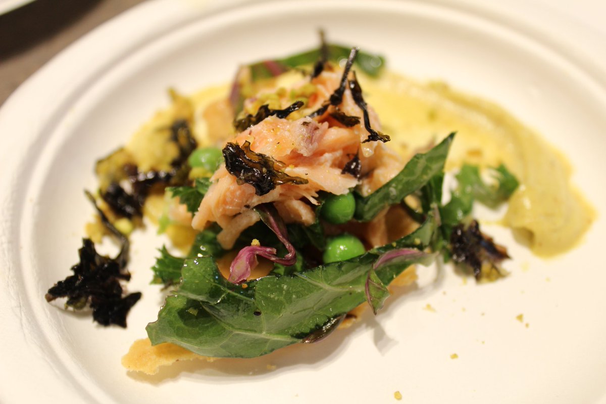 BosPublicMarket's tweet photo. Many thanks to @matthewjennings for signing cookbooks, plating salmon, and droppin’ knowledge at our #ChefHero event last night! If you haven’t had the privilege of dining at his restaurant @TownsmanBoston yet, do so ASAP.
.
Next up: @jodyadams May 17 from 12-2pm! https://t.co/3i2qF1nIMJ