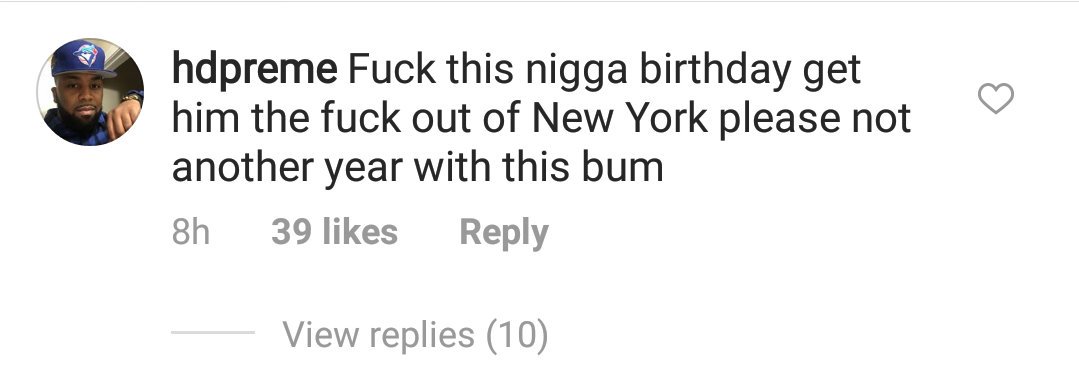 The Knicks IG page wished Lance Thomas a happy birthday and this was the first comment.  