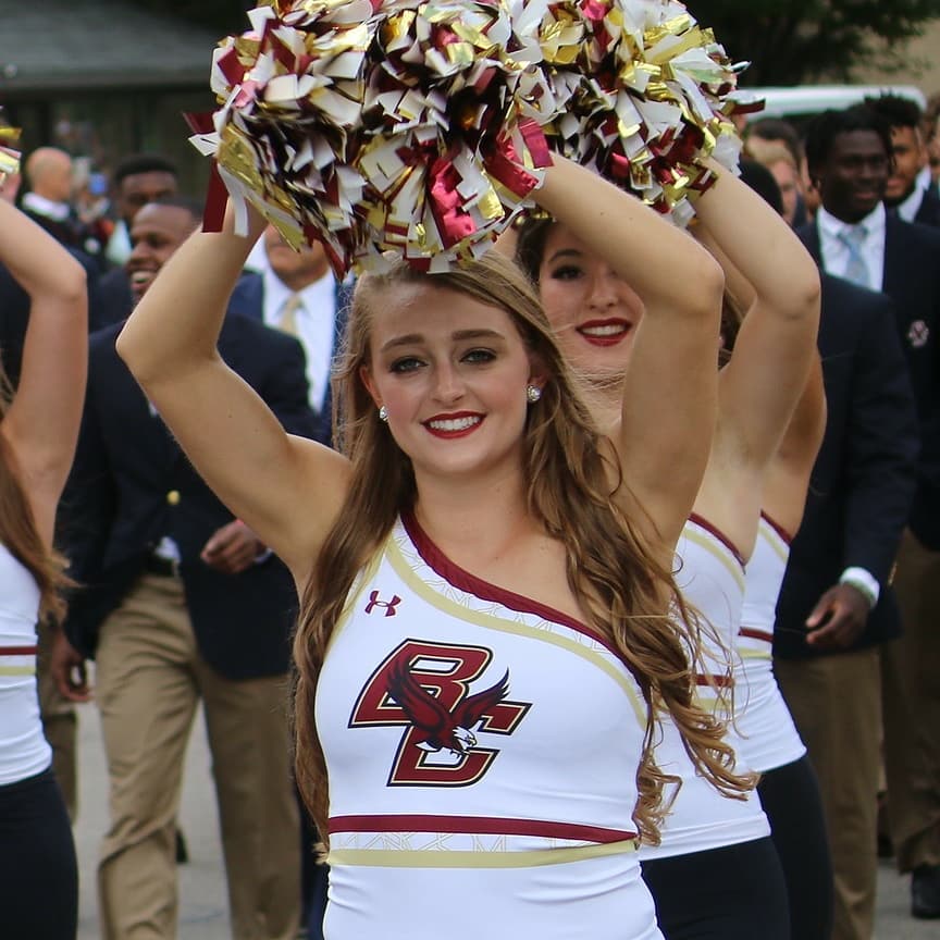 BCPom's tweet photo. Meet Kaley from New Orleans, LA! Kaley is a junior studying Psychology and Pre-med. Her favorite part of being on the Pom Team is having the oppurtunity to travel with her teammates while representing BC!
Fun Fact: Kaley has been to Mexico 8 times! 🌞 https://t.co/OUgoOH1oeQ