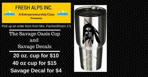 SavannahMODECA's tweet photo. Hey students, do you have Savage Pride? Do you get thirsty? Do you like cups? Well we have the thing just for you. Mrs. Fischer’s entrepreneurship class will be selling the Savage Oasis cups. https://t.co/wrAIHhC6Tp