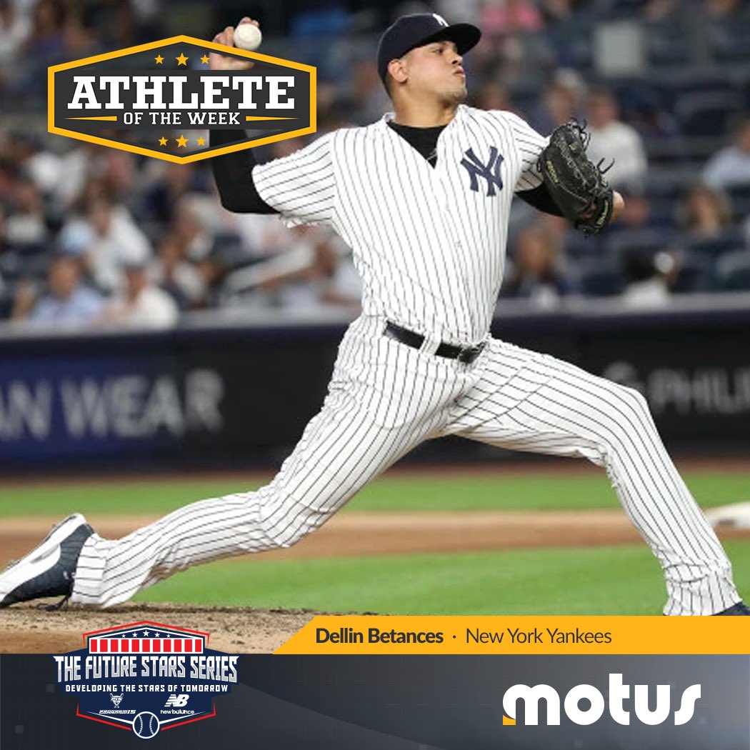 So, this 🔥🔥🔥🔥 comes from <a href="/MotusGlobal/">Motus is Now Pulse</a> as they sponsor the athlete of Week/day/month for the <a href="/NB_Baseball/">New Balance Baseball</a> @Program15BB <a href="/ftrstarsseries/">New Balance 𝗙𝘂𝘁𝘂𝗿𝗲 𝗦𝘁𝗮𝗿𝘀 𝗦𝗲𝗿𝗶𝗲𝘀</a>. The player selected will replace the one in the photo, but we can roll with Mr Betances for now. #Fearlesslyindependent
