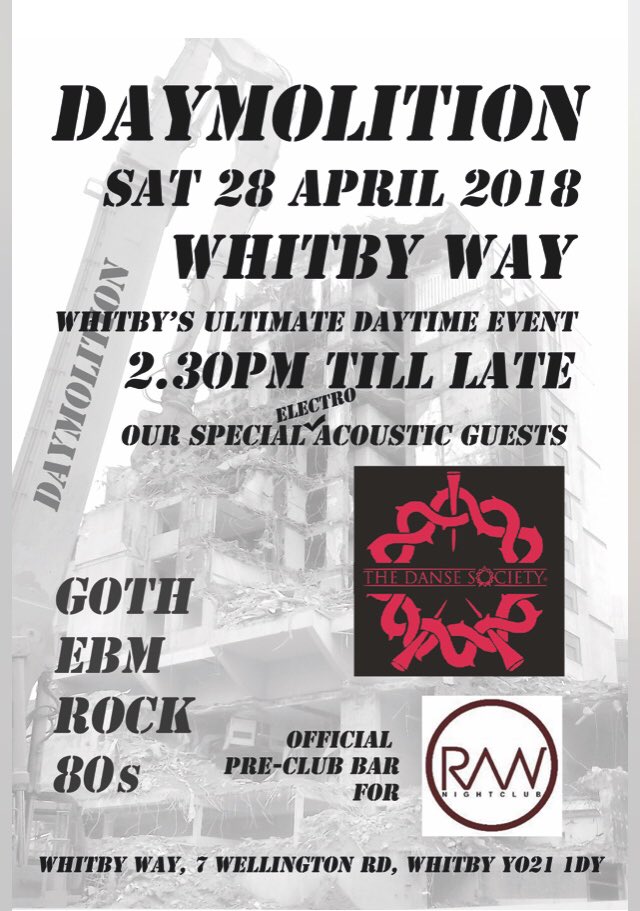 Saturday we’re on at 4pm helping to raise funds for <a href="/sophie_charity/">S.O.P.H.I.E</a> please pop to say hello ❤️ <a href="/Maethelyiah/">Maethelyiah I.A.P.</a>  <a href="/SocietyRecords1/">Society Records Ltd</a> <a href="/GothDayOfficial/">World Goth Day</a>