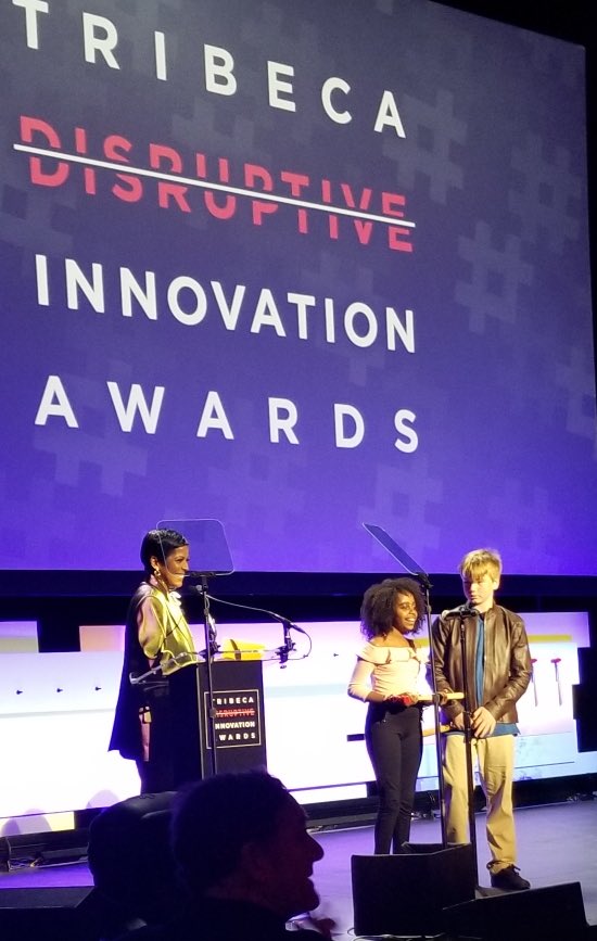 tamronhall's tweet image. The moment Naomi Wadler and Carter Anderson showed us the leaders we have been waiting for...You may recall her speech at #MarchForOurLives rally. Today they had the crowd on its feet. @disruptorawards #disruptorawards