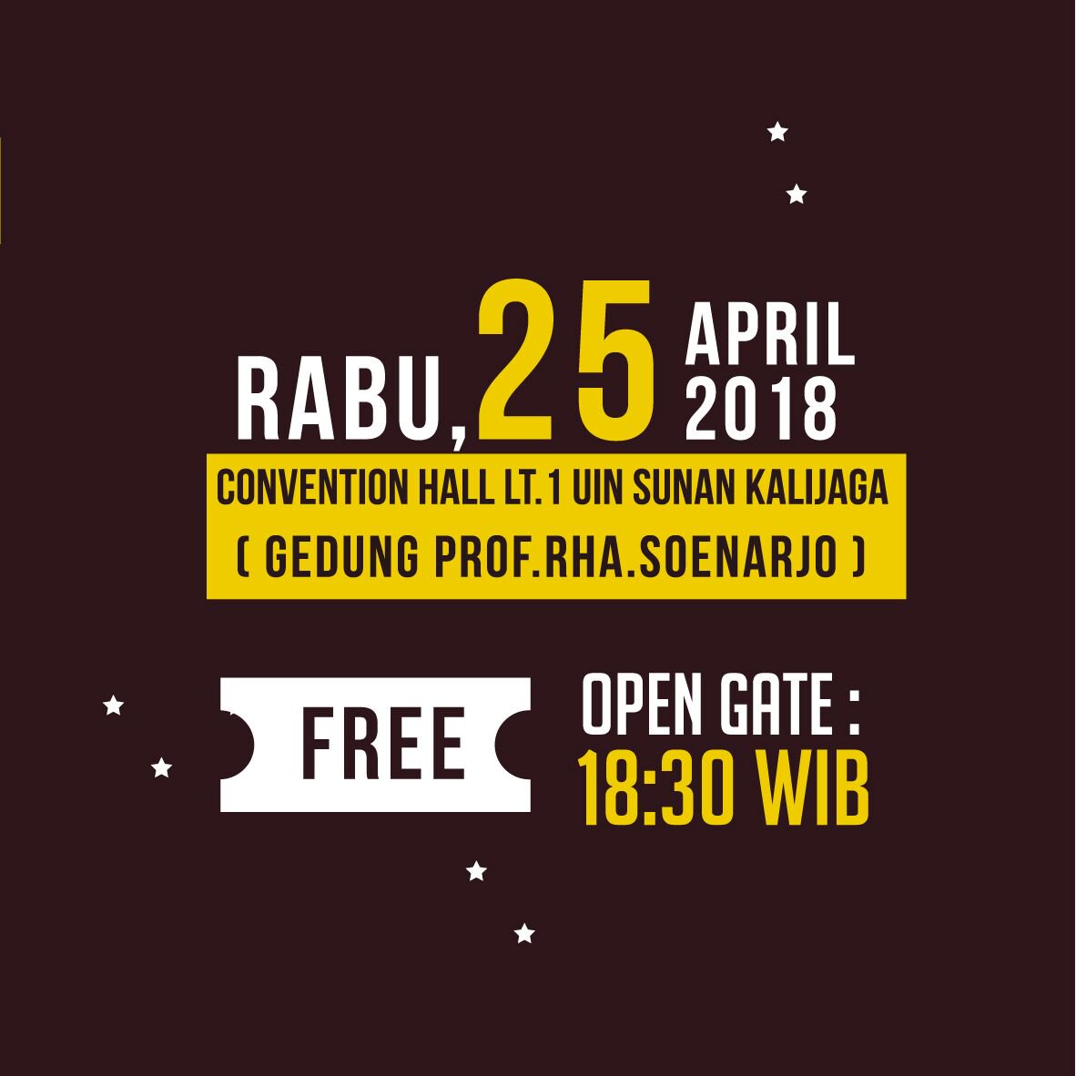 Hai Creative People, jangan lewatkan malam penganugerahan untuk para juara lomba iklan <a href="/ADuinfest/">ADuin Jogja</a> 2018 dan serta malam puncak Awarding Night tgl 25 April 2018.
Free alias Gratis🤗😍🔥