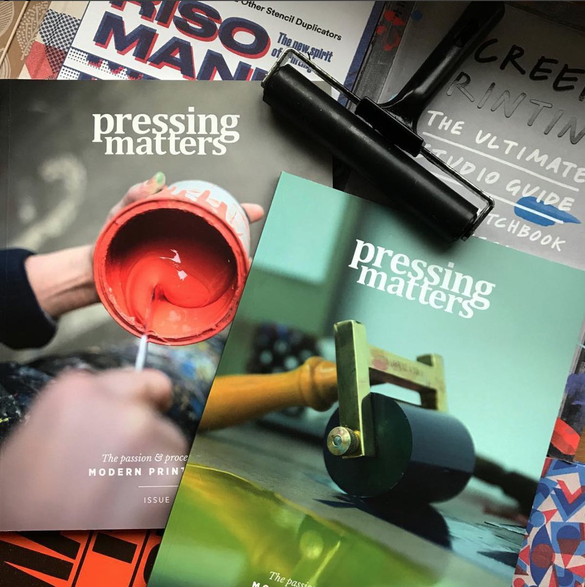 Print_Stuff's tweet photo. We are edging so close to #printstuff2018! Tonight we bring you @pressing_mag. They hope to inspire newcomers and give a voice and a face to the vast number of people calling printmaking their thing. It's a magazine produced by printmakers for printmakers! #york #printmaking https://t.co/PEfmvslMnx