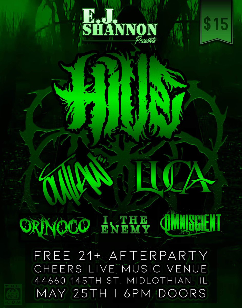 ejpresents's tweet image. I, The Enemy and @TheOmniscientIN have been added to our show on May 25th with @HIVEMETAL Outlaw @weareluca and Orinoco!!! Retweet!