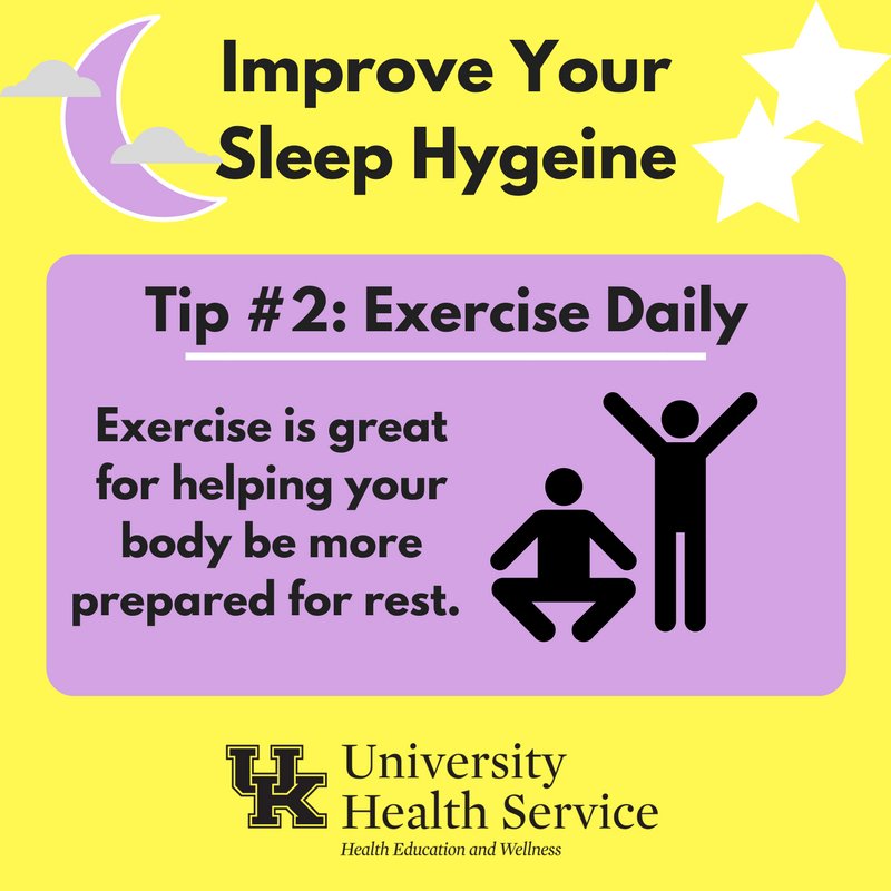 UHSPaws's tweet photo. Scheduling time in your day to exercise can benefit your body in many ways, but don't wait until too late in the evening to workout! 🏋️‍♂️Remember that keeping your sleep schedule consistent is key! 🌜💤 #SleepTips #StressLessUK #LessStressMoreSuccessWeek https://t.co/QxitX6bns0