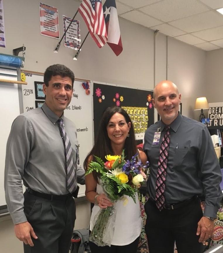 Lampasas ISD's Secondary "Teacher of the Year" - Mrs. Teresa Faught!  Thanks for being such a great teacher.  We are proud of you.
