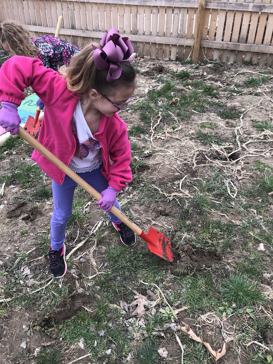Day 1 of our <a href="/hutchingsele/">Hutchings Elementary</a> garden clean up! Thank you for volunteering, Mrs. Harvey! #EarthDay #HutchingsGarden