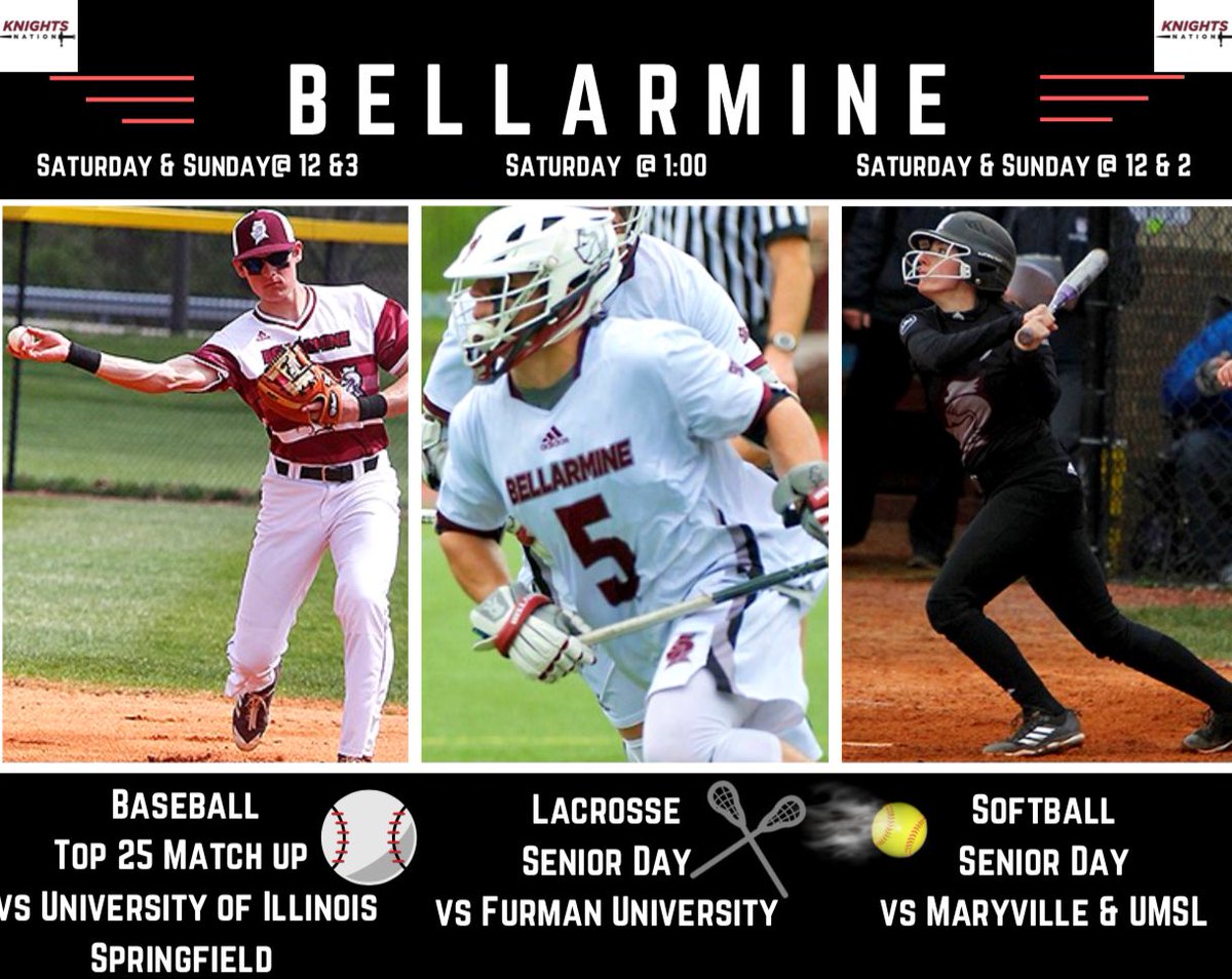 TRIPLE THREAT! This weekend provides the perfect study break. Come out and watch your knights in action!!💪⚔️🛡😱👏 #fillthehill