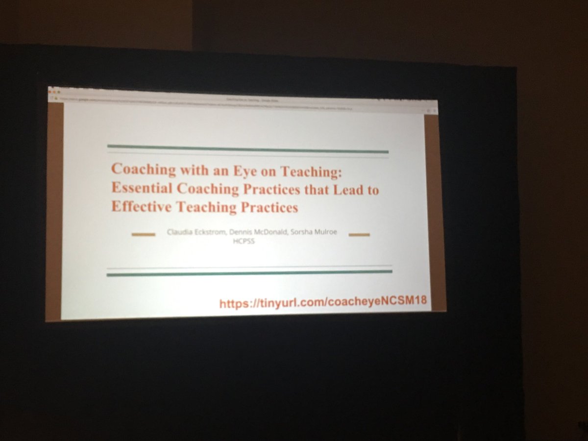 tos_mrs's tweet image. Essential Coaching Practices the Lead to Effective Teaching! #exampleisleadership #NCSM2018 @RedClaySchools @MathEdLeaders @EvanGShortlidge @WarnerPrincipal @jodalb