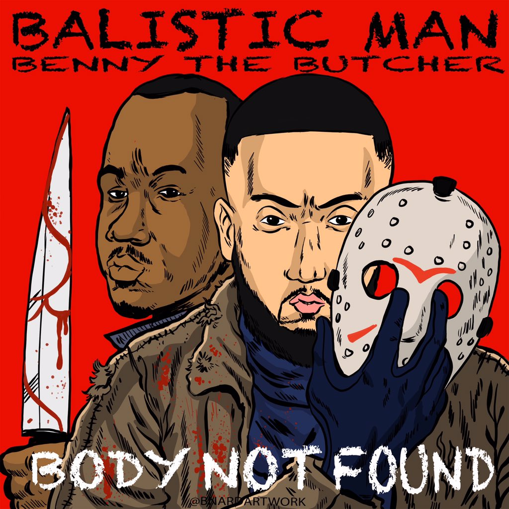 Balis357's tweet photo. Don't make me take that mask off on you! You'll become another #BODYNOTFOUND featuring my bro @getbenny music video out now here https://t.co/qK7OEoNnaw
Had to repost these dope ass pieces of art🎨 by @bnardartwork 🙌🏼 #BALISTICMAN #BENNYTHEBUTCHER https://t.co/qO9UMcDr6x