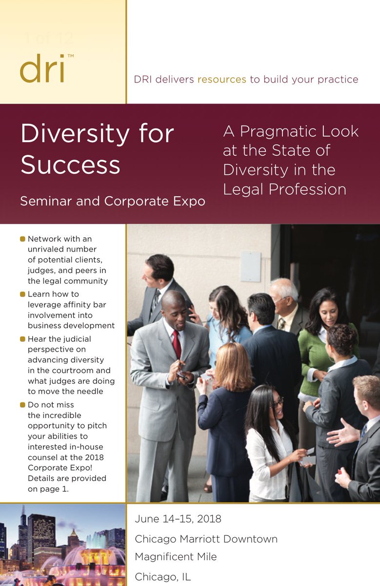 DRIDiversity's tweet photo. 3 Reasons the #DRIDiversity Corporate Expo is for YOU:

1.Need opportunity to pitch legal services

https://t.co/bDrftSnMh5 existing clients that you are committed to diversity and inclusion

3.Need more clients to succeed in law firm

May 15th Deadline: https://t.co/gX64pOSKP1 https://t.co/gzDSe3Th3F