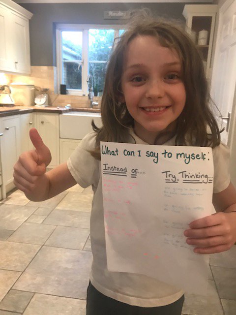 AcademyTT's tweet photo. Day 2 of our #mindfulmonth is all about positive thinking. One of our mini tribe members has been a little worried about her upcoming school play so along with her mum, they completed a simple positive thinking exercise to banish those negative thoughts! #healthymind #healthybody https://t.co/RnqibdVJ5u