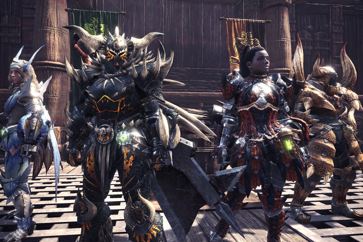 Xbox's tweet image. Party up with Team Xbox and get ready for the hunt! We're taking down Kulve Torath tomorrow at 3PM PT: xbx.lv/2HmztLM #MHWorld