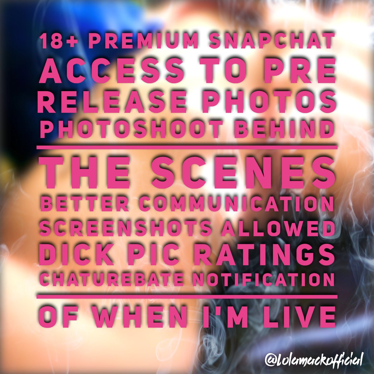 LolaMack4Real's tweet photo. So I dont have to answer repeatedly #camgirls #premiumsnaps #babe https://t.co/2cebZF463X