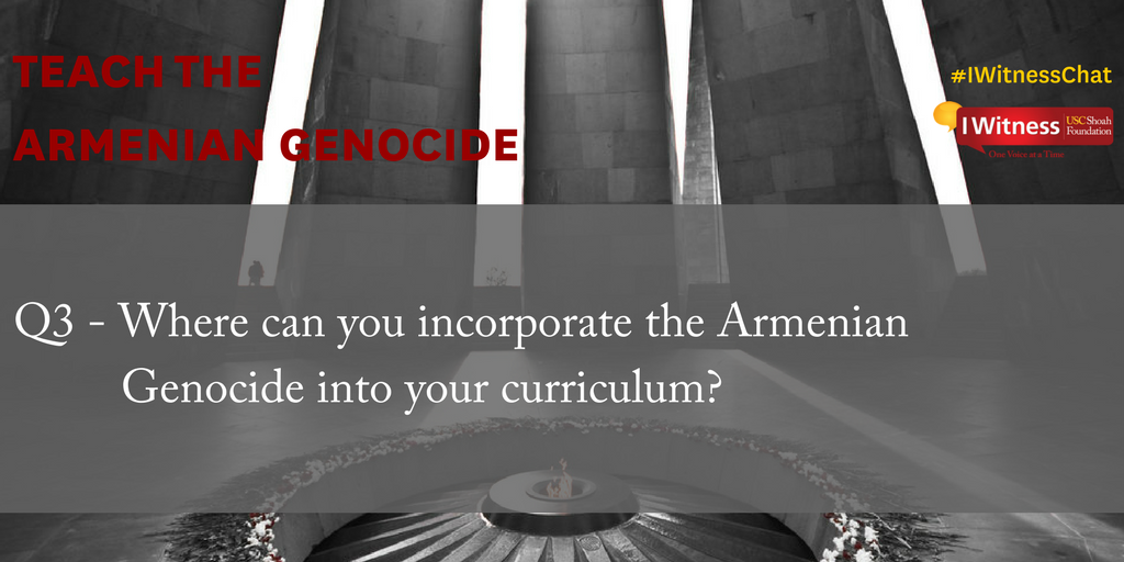 USCIWitness's tweet photo. Now for Q3! #IWitnessChat #ArmenianGenocide https://t.co/V9hbVTQZ5C