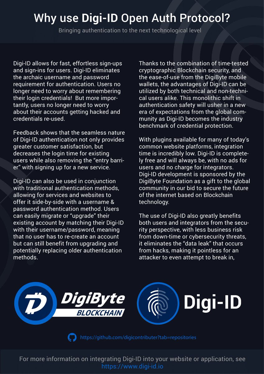 NigelDigiByte's tweet photo. Watch @PatWielandLIVE new video about Digi-ID. Digi-ID is a gamechanger for authentication! https://t.co/zvEOqj0G3L #DGB $DGB #DigiByte #DigiWallet #Beta https://t.co/uoZQ15FORy