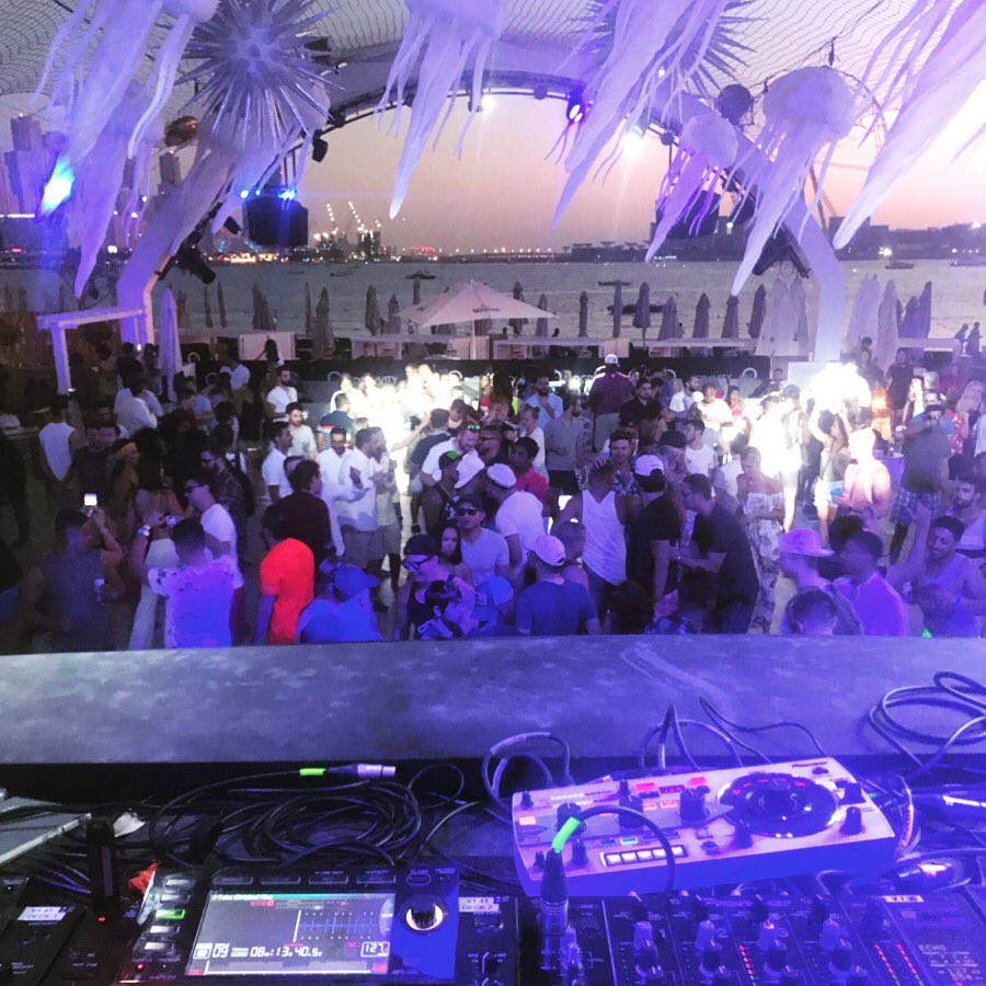 OCandVerde's tweet image. Picture doesn’t really do it justice but the view playing Sunset at @Zerogravitydxb at the weekend was spectacular. 
Was nice to play a lot deeper set than normal too, sunset vibes. Had a blast in on there. ☀️🖤