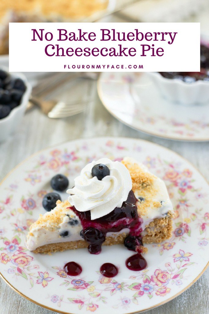 #ad Layered No-Bake Blueberry Cheesecake Pie bit.ly/2qToq1C #FollowTheFresh @freshfromFL #blueberries #FlBlueberries #IC