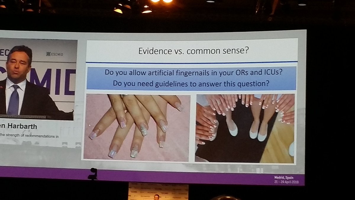 gavin_barlow's tweet photo. #ECCMID2018 #ECCMID18 Harbarth: quite rightly highlighting the need for common sense based medical practice - one needs neither evidence nor a guideline for this (although both exist!) #AMR #antibiotic #AntibioticResistance https://t.co/5S9XaELJ2Y
