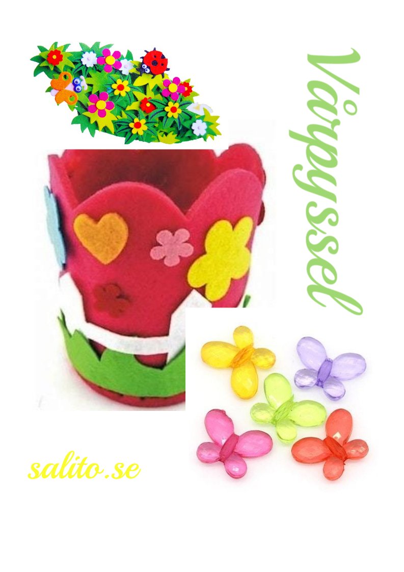 Salitobutik's tweet photo. https://t.co/kuflEz7BIW Nu börjar det spira utomhus. Blommor knoppas och slår ut. Fjärilar fladdrar förbi. Ja, kanske inte riktigt än, men perfekt vårpyssel har vi i butiken där barnen både får pärla, sy och träna finmotoriken #ehandel #pysseltips https://t.co/AJAKMSgD0p