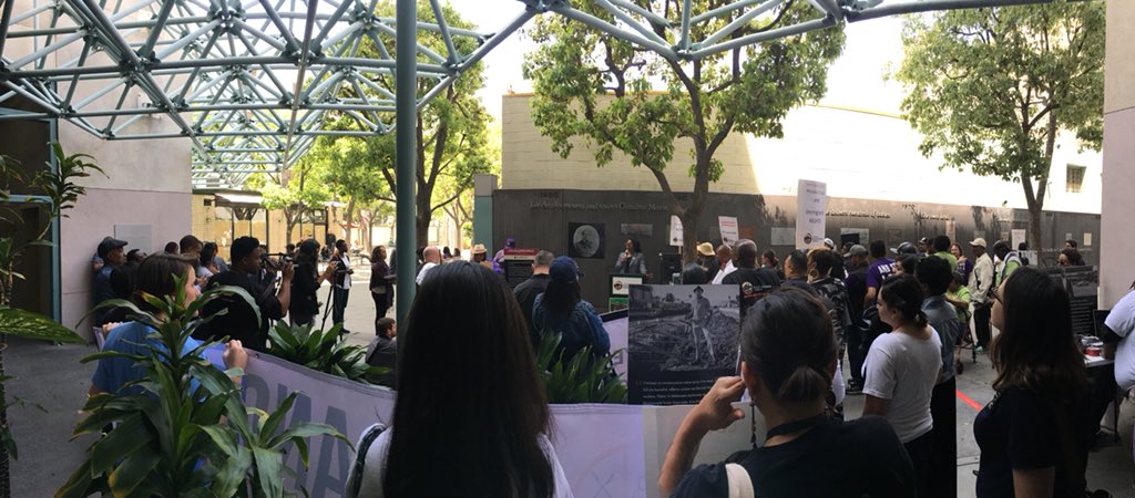 JobsMoveAmerica's tweet photo. Today we’re standing with the L.A.@BlackWkrCenter at their campaign launch for #LocalEnforcementNow. No more #LastHiredFirstFired https://t.co/DWflkSvxin