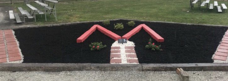 LadyCardzTrack's tweet photo. The Dan Litzinger Memorial Shot Put Area is done. Thank you to everyone that donated. #OnceACard https://t.co/q3tM19UXIV