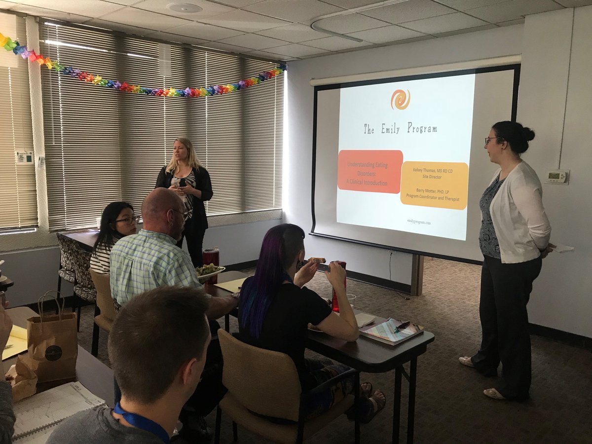 EmilyProgram's tweet photo. Thank you to all who joined Kelsey Thomas, RD, Site Director of The  Emily Program - Seattle, and Barry Motter, PhD, LP, at @seacounselsvc today for our presentation on ED 101! #theemilyprogram #eatingdisorder #recovery #ceu #seattle #seattlecounselingservices https://t.co/6o6or1Bnx7