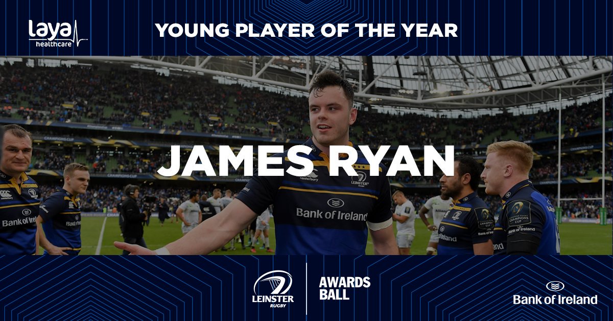 The <a href="/LayaHealthcare/">Laya Healthcare</a> Young Player of the Year is... <a href="/JamesRyan126/">James Ryan</a>! #LeinsterAwards2018
