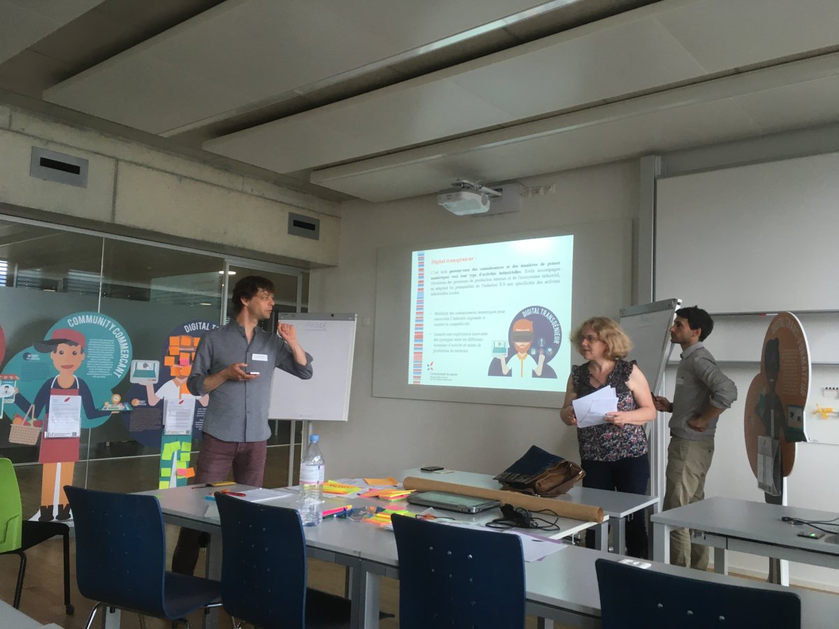 blseguin's tweet image. Une belle journée d&apos;échanges et de réflexion à Delémont pour l&apos;Atelier &quot;Emploi 4.0&quot; dans l&apos;arc jurassien franco-suisse #interreg #ArcLab : Digital Trans-formateurs, Digital Transgénieurs, E-firmiers, Community commerçants… ou comment imaginer des métiers numériques de demain