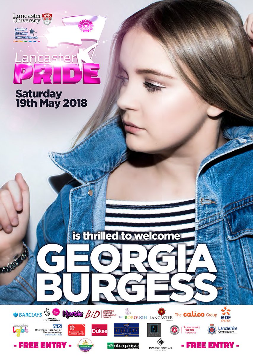 Next up on the line up for Lancaster Pride is the incredible Georgia Burgess courtesy of UNIVERSAL TALENT GROUP
The past few years, Georgia has hit the stage supporting Internationally renowned artists such as Ed Sheeran, Little Mix, Olly Murs, Clean Bandit, Dua Lipa and more