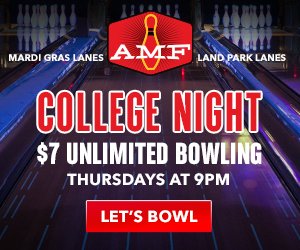 Hey Hornets, every Thursday at AMF is College Night! This week is designated specifically to Sac State, so let's fill the bowling alley with Green &amp; Gold!