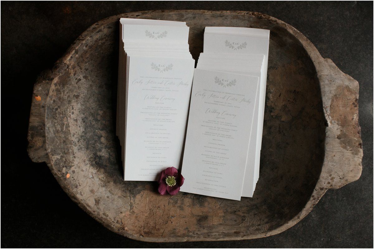 GORGEOUS shot by @thesilhouettestudio of Emily and Carter's wedding programs! So beautiful 💖 #invitations #invitation #wedding #stationery #weddingstationery #bride #monogram #weddingprogram #eventbranding #branding #event #houston #texas #vintage #thewoodlands #spring